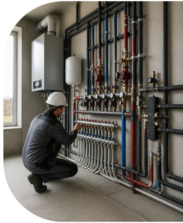 Монтаж системы отопления здания в Нефтекамске от 154020 р. | АПаруса-Нтк