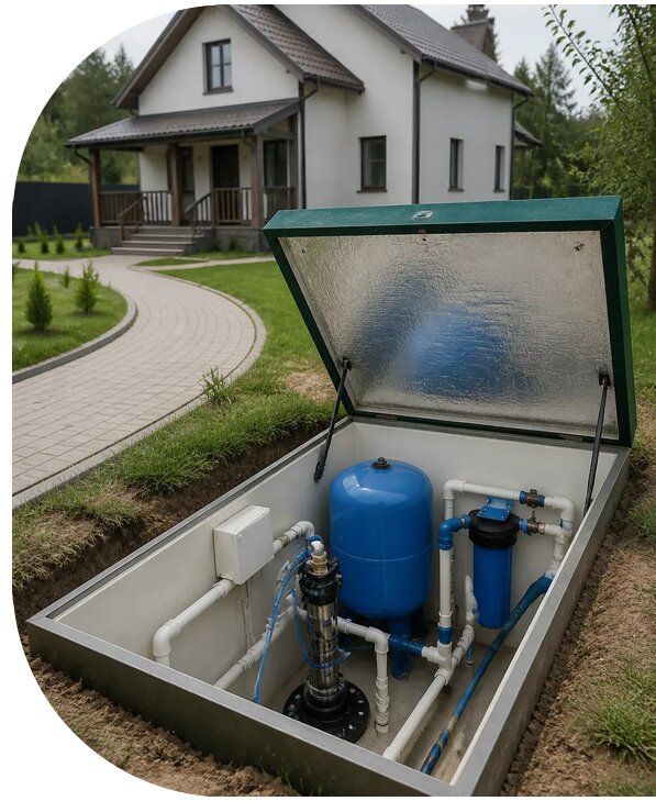 Автономное водоснабжение дома в Нефтекамске от 154020 р. | АПаруса-Нтк